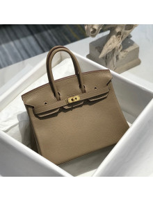 Hermes Birkin 25cm Bag in Togo Calfskin Coat Grey/Gold 2022