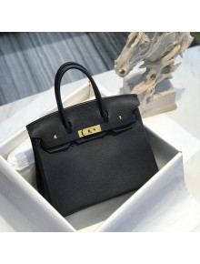 Hermes Birkin 30cm Bag in Togo Calfskin Black/Gold 2022