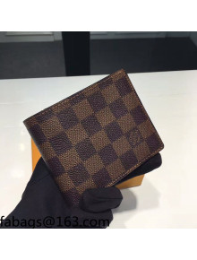 Louis Vuitton Amerigo Wallet N41635 Damier Ebene Canvas 2021