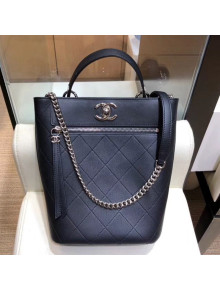 Chanel Calfskin Bucket Bag AS0577 Black 2019