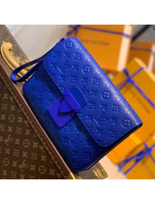 Louis Vuitton S Lock A4 Pouch Monogram Taurillon Leather M80582 Blue 2021