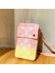 Louis Vuitton Men's Phone Pouch in Pink Gradient Monogram Canvas M80466 2021