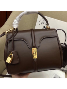 Celine Smooth Calfskin Small 16 Bag Brown 2019