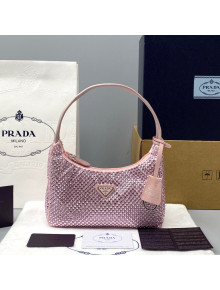 Prada Re-Edition 2005 Crystal Shoulder Bag 1BH204 Pink 2022