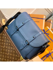 Louis Vuitton Christopher Messenger Bag in Taurillon leather M58475 Marine Blue 2021