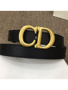 Dior Calfskin Belt 20mm with CD Buckle Black 2019