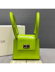 By Far Sabrina Patent Leather Top Handel Bag Lime Green 2020