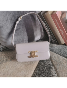 Celine Triomphe Shoulder Bag in Shiny Calfskin 194143 Lavender Grey 2022