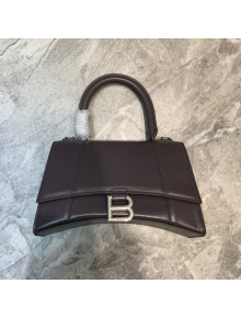 Balenciaga Hourglass Small Top Handle Bag in Smooth Leather Grey 2020