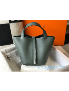 Hermes Picotin Lock Bag 22cm in Togo Calfskin Green Almond 2020