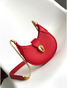 Bvlgari Serpenti Ellipse Calf Leather Mini Shoulder Bag Red 2022