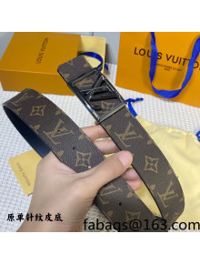 Louis Vuitton Monogram Canvas Belt 4cm with Framed LV Buckle Brown/Black 2021 03