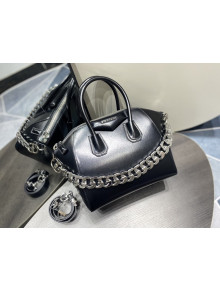 Givenchy Small Antigona Chain Bag in Box Leather Black 2022