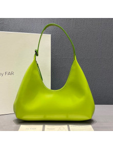 By Far Amber Lime Green Semi Patent Leather Hobo Bag 2020