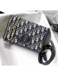 Dior 30 Montaigne 2-in-1 Pouch in Oblique Canvas Blue 2020