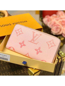 Louis Vuitton Gradient Monogram Leather Zippy Wallet M80403 Pink 2021