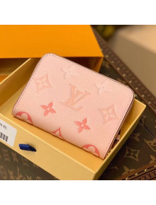 Louis Vuitton Gradient Monogram Leather Zippy Coin Purse Wallet M80408 Pink 2021