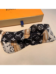 Louis Vuitton Monogram Belt Print Headband Black 2019