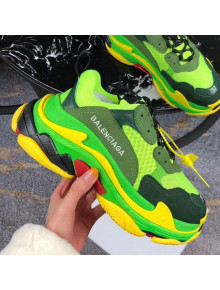 Balenciaga Triple S Sneakers Green/Yellow