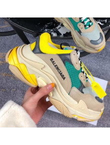 Balenciaga Triple S Sneakers Grey/Green/Yellow