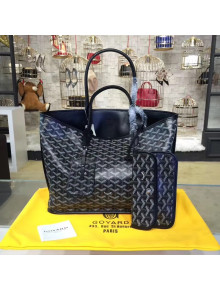 Goyard Reversible Calfskin Medium/Large Shopping Tote Bag Black