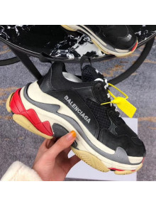 Balenciaga Triple S Sneakers Black/Multicolor Sole 