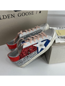 Golden Goose GGDB Super-Star Sneakers in Multicolor Glitter with Star 2022 07