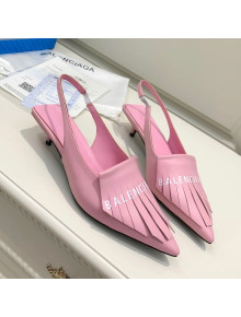 Balenciaga Tassel Slingback Pumps 3cm Pink 2021