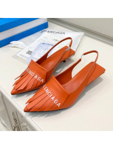 Balenciaga Tassel Slingback Pumps 3cm Orange 2021