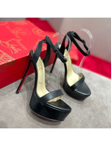 Christian Louboutin Calf Leather High Heel Platform Pumps 15cm Black 2022