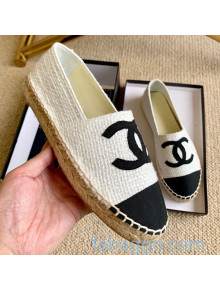 Chanel Tweed Espadrilles G29762 White/Black 2020