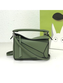 Loewe Puzzle Mini Bag in Smooth Calfskin Avocado Green 2022 10173