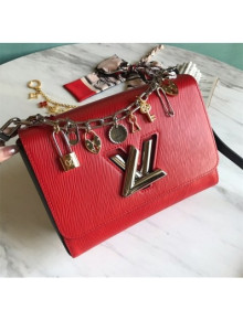 Louis Vuitton Love Lock Charms Twist MM in Epi Leather M52894 Red 2019