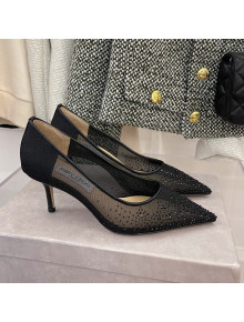 Jimmy Choo Crystal Mesh Pumps 6.5cm Black 2021 69