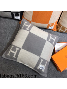 Hermes Avalon Wool Pillow 55x55cm Grey 2021