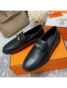 Hermes Mocasini Calfskin Loafers Black 2021