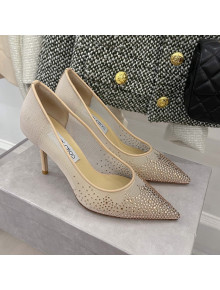 Jimmy Choo Crystal Mesh Pumps 8.5cm Nude 2021 71