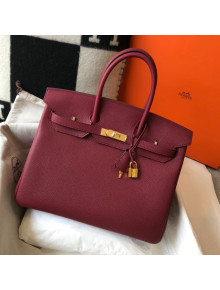 Hermes Birkin Bag 35cm in Togo Leather Burgundy 2021