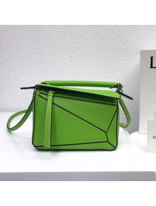 Loewe Puzzle Mini Bag in Smooth Calfskin Grass Green 2022 10173