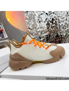 Dior D-Connect Sneaker in Technical Fabric DS20 White/Apricot 2021