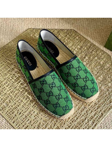 Gucci GG Canvas Espadrilles Green 2021 08 (For Women and Men)