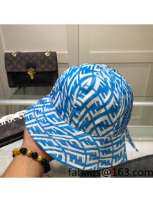 Fendi FF Vertigo Canvas Bucket Hat Light Blue 2021