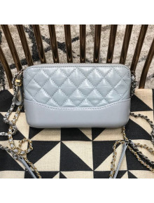 Chanel Gabrielle Clutch on Chain/Mini Bag A94505 Light Blue 2019