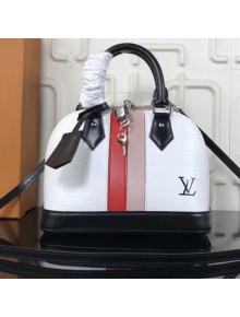 Louis Vuitton Stripes Epi Leather Alma BB Bag White 2018