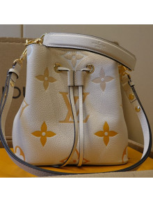 Louis Vuitton Gradient Monogram Leather Neonoe BB Bucket Bag M45709 Saffron Yellow 2021