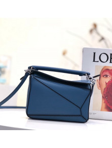 Loewe Puzzle Mini Bag in Smooth Calfskin Dark Blue 2022 10173