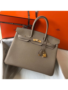 Hermes Birkin Bag 35cm in Togo Leather Grey Dove 2021