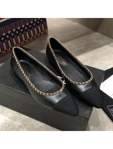 Chanel Calfskin Chain Ballerinas G35389 Black 2019