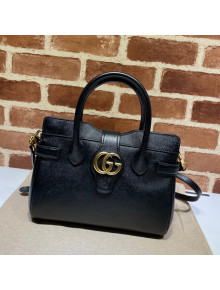 Gucci Small Top Handle Bag with Double G 658450 Black 2021