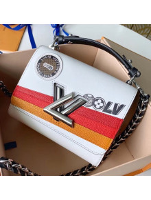 Louis Vuitton Print Twist PM Top Handle Bag White 2019